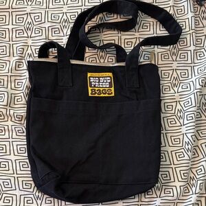 Big Bud Press Black Tote with Yellow Patch